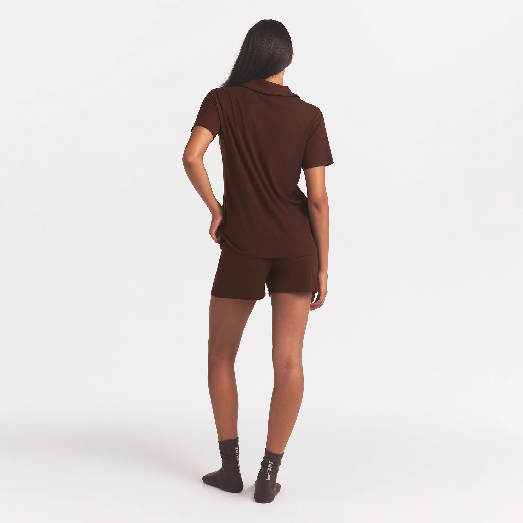 SOFT LOUNGE SHORT SLEEP SET | COCOA