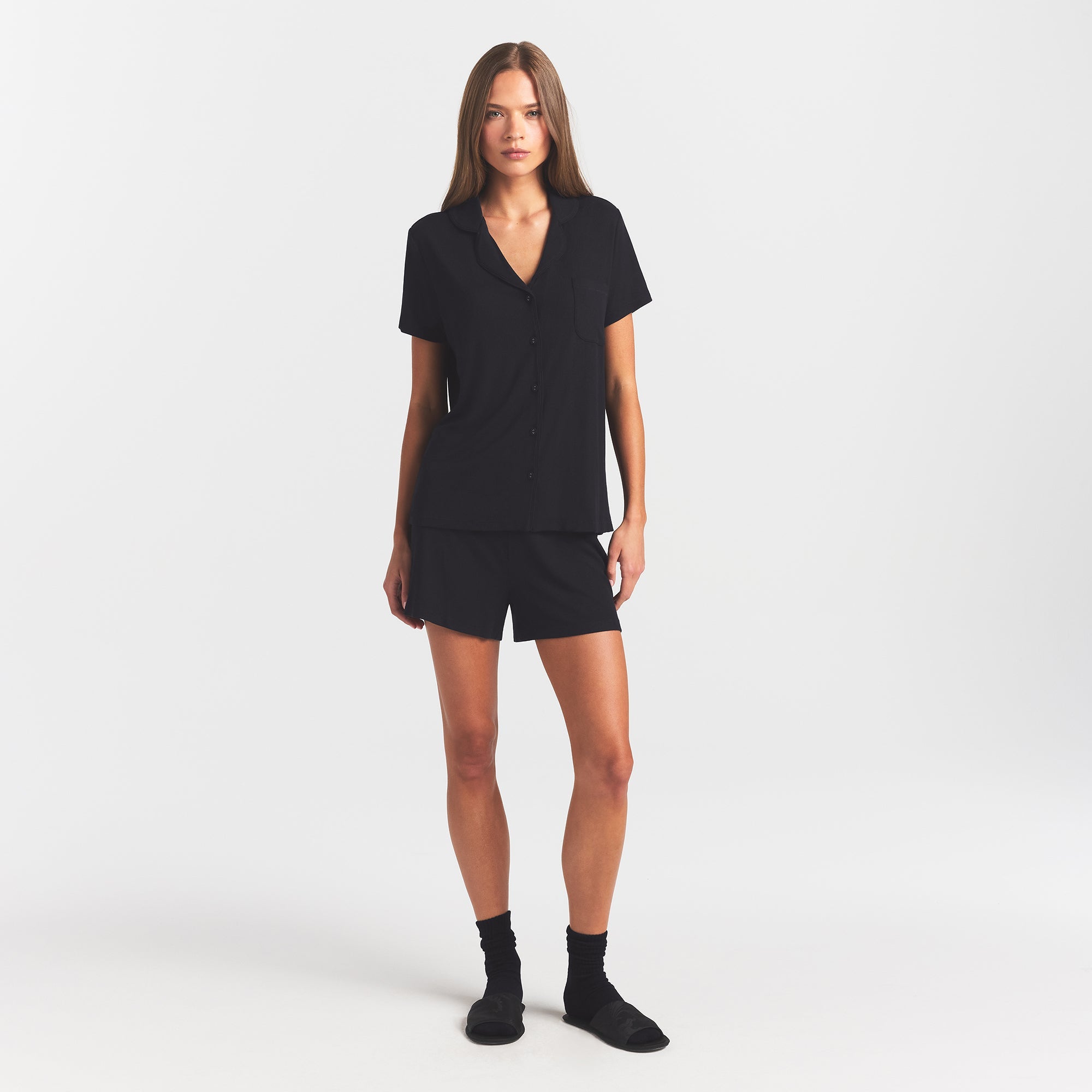 SOFT LOUNGE SHORT SLEEP SET | ONYX