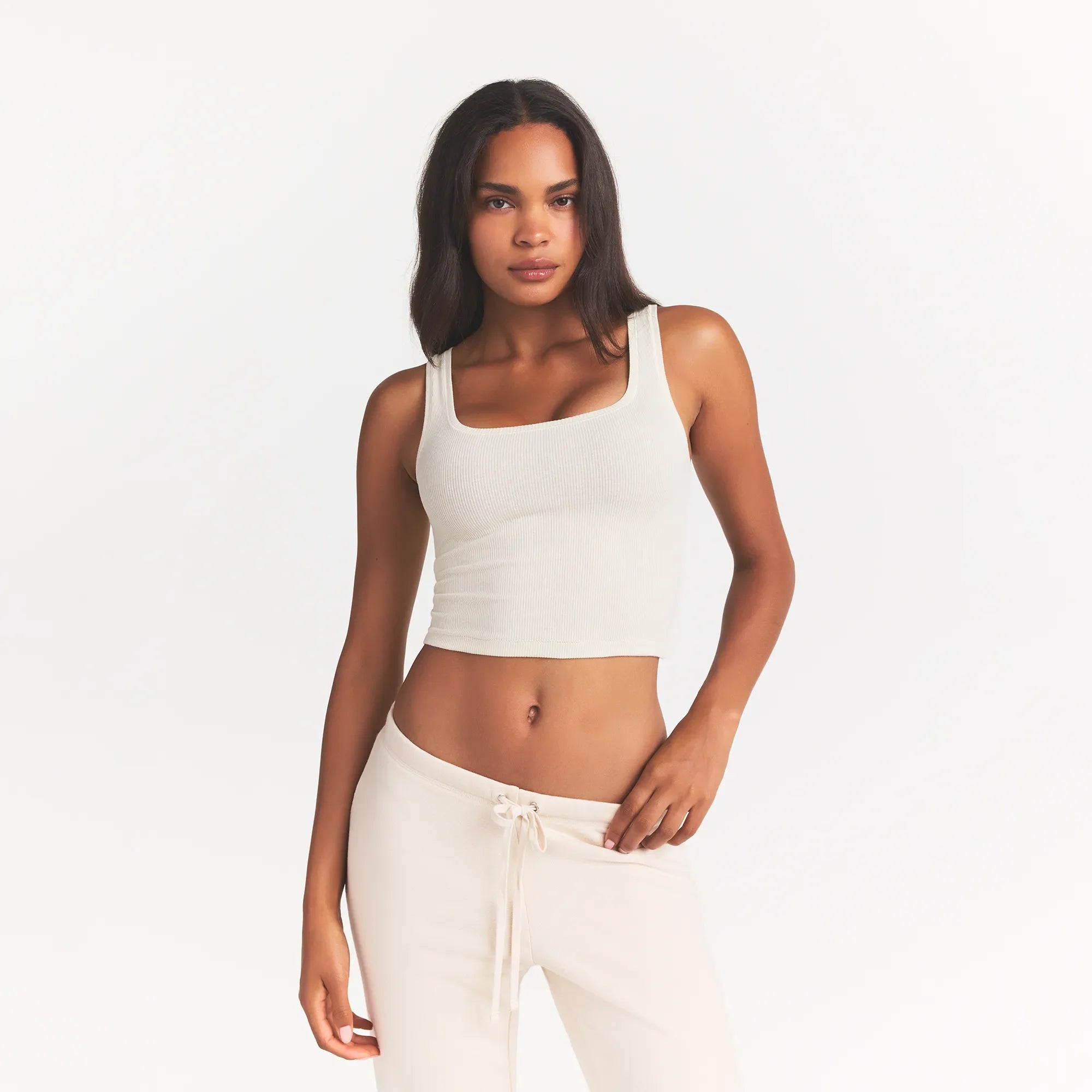 COTTON RIB TANK | BONE