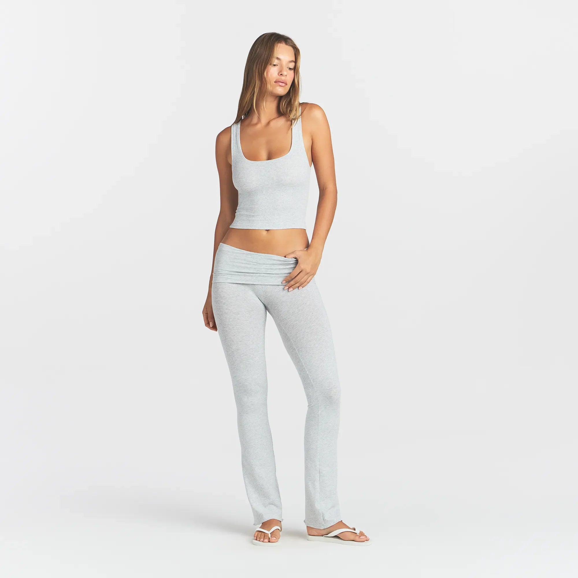 COTTON RIB TANK | LIGHT HEATHER GREY