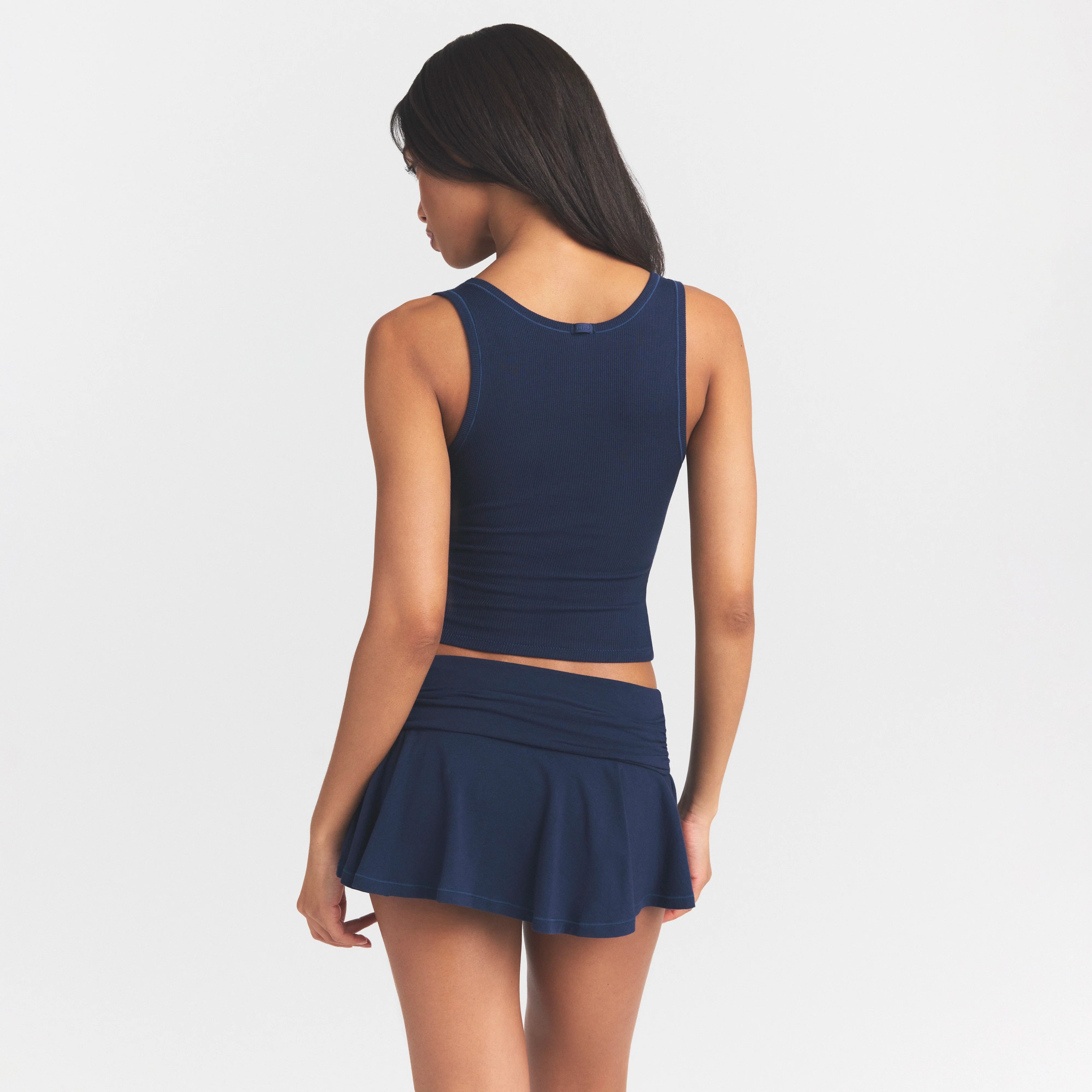 COTTON RIB TANK | NAVY