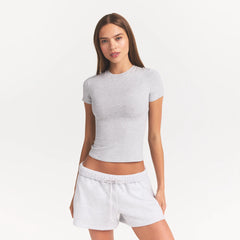 COTTON JERSEY T-SHIRT | LIGHT HEATHER GREY