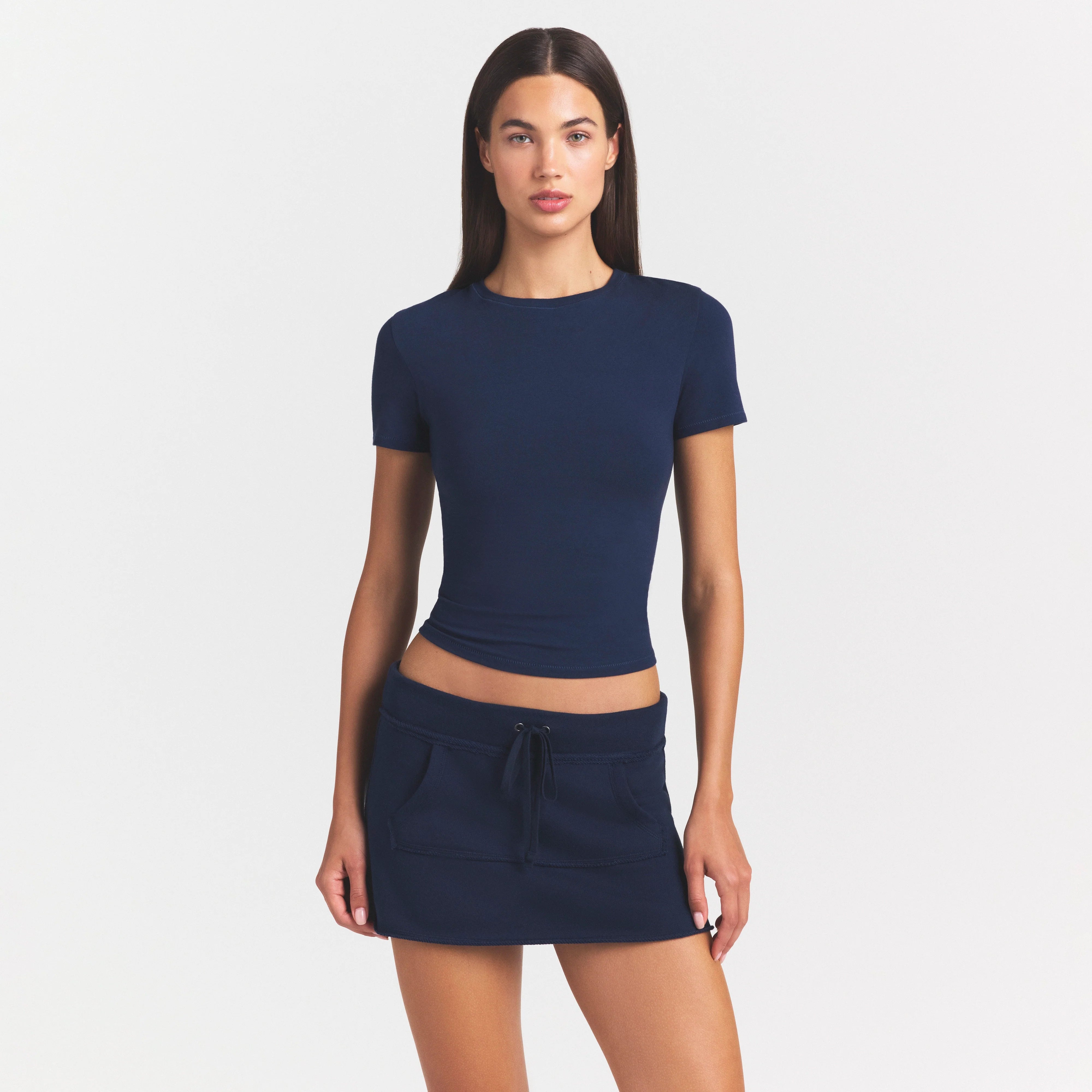 COTTON JERSEY T-SHIRT | NAVY