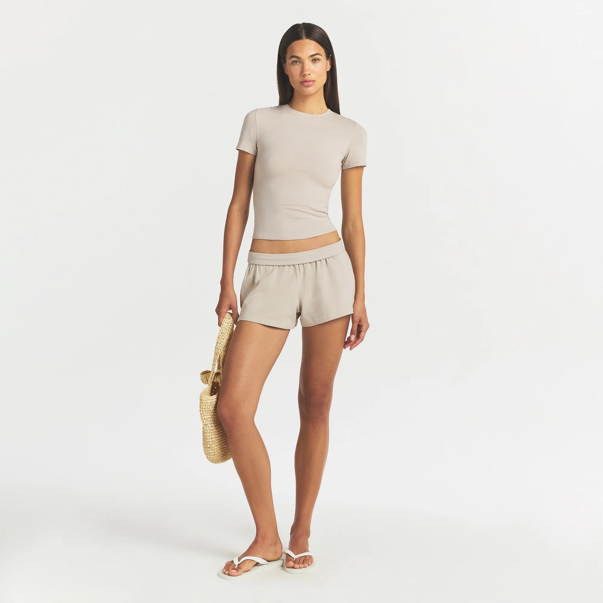 COTTON JERSEY T-SHIRT | STONE