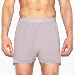 SKIMS COTTON MENS KNIT BOXER | ZINC