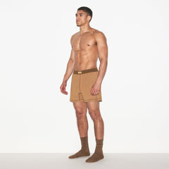 SKIMS COTTON MENS KNIT BOXER 3-PACK | RUSSET MULTI