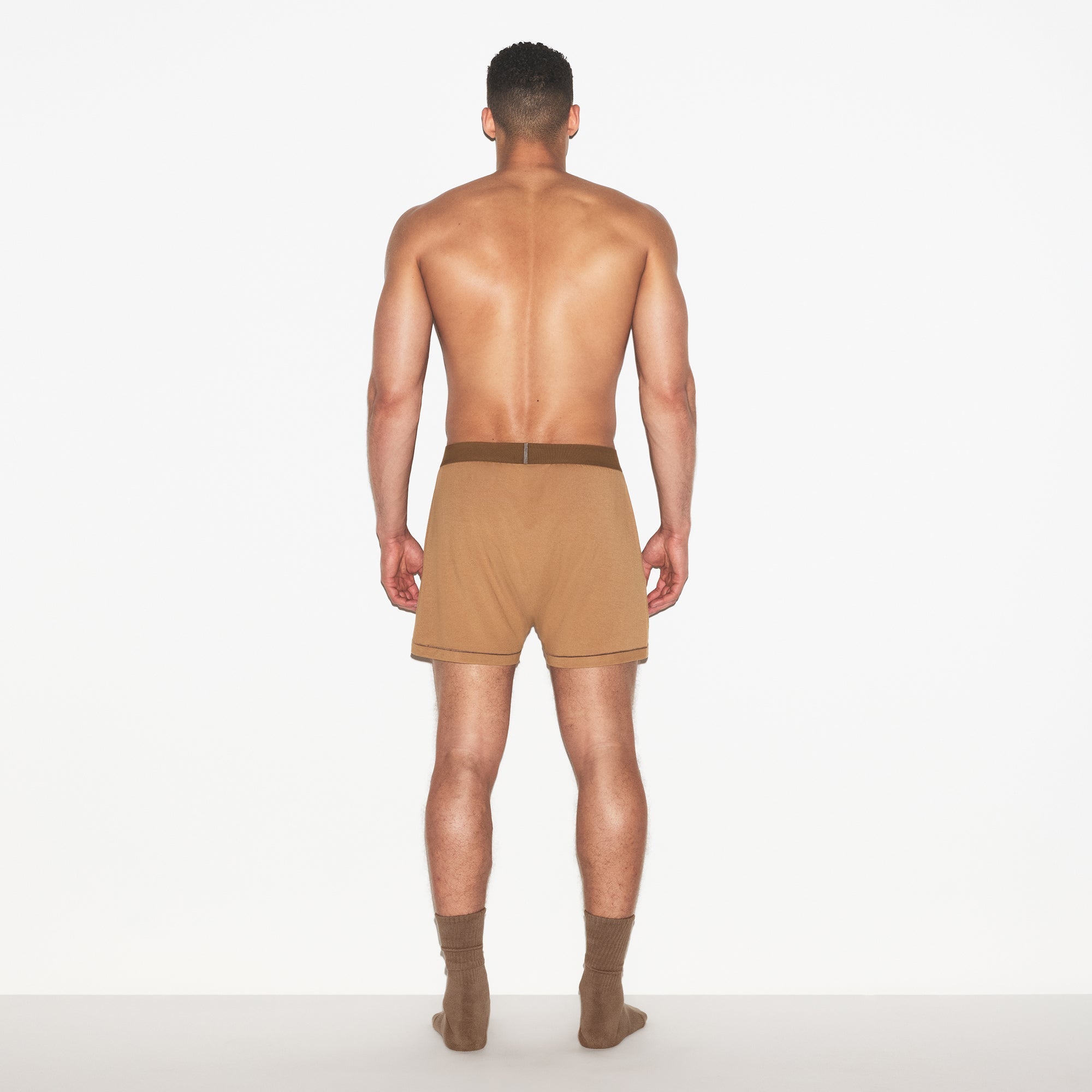 SKIMS COTTON MENS KNIT BOXER 3-PACK | RUSSET MULTI