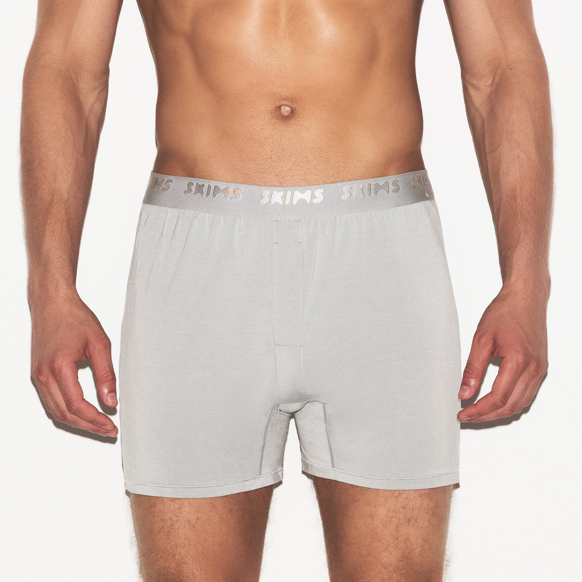SKIMS STRETCH MENS KNIT BOXER 3-PACK | GUNMETAL MULTI