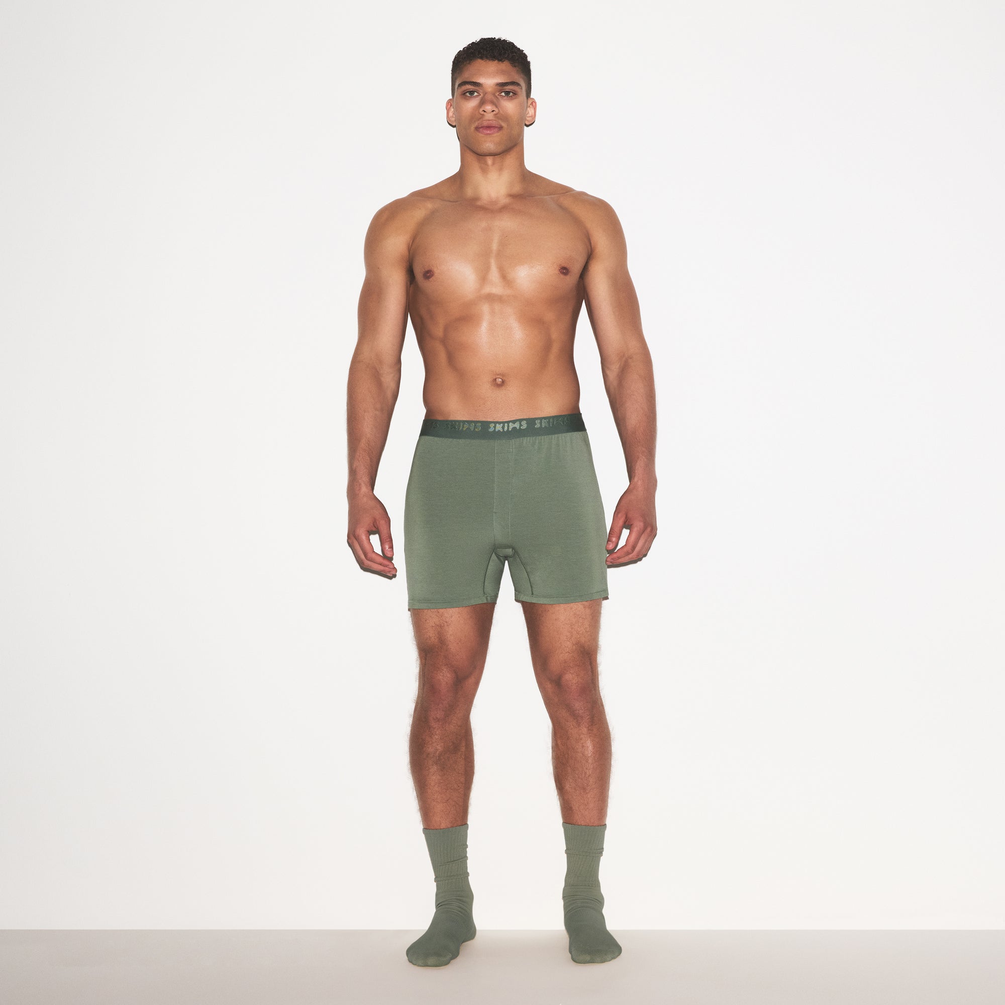 SKIMS STRETCH MENS KNIT BOXER 3-PACK | LAUREL MULTI