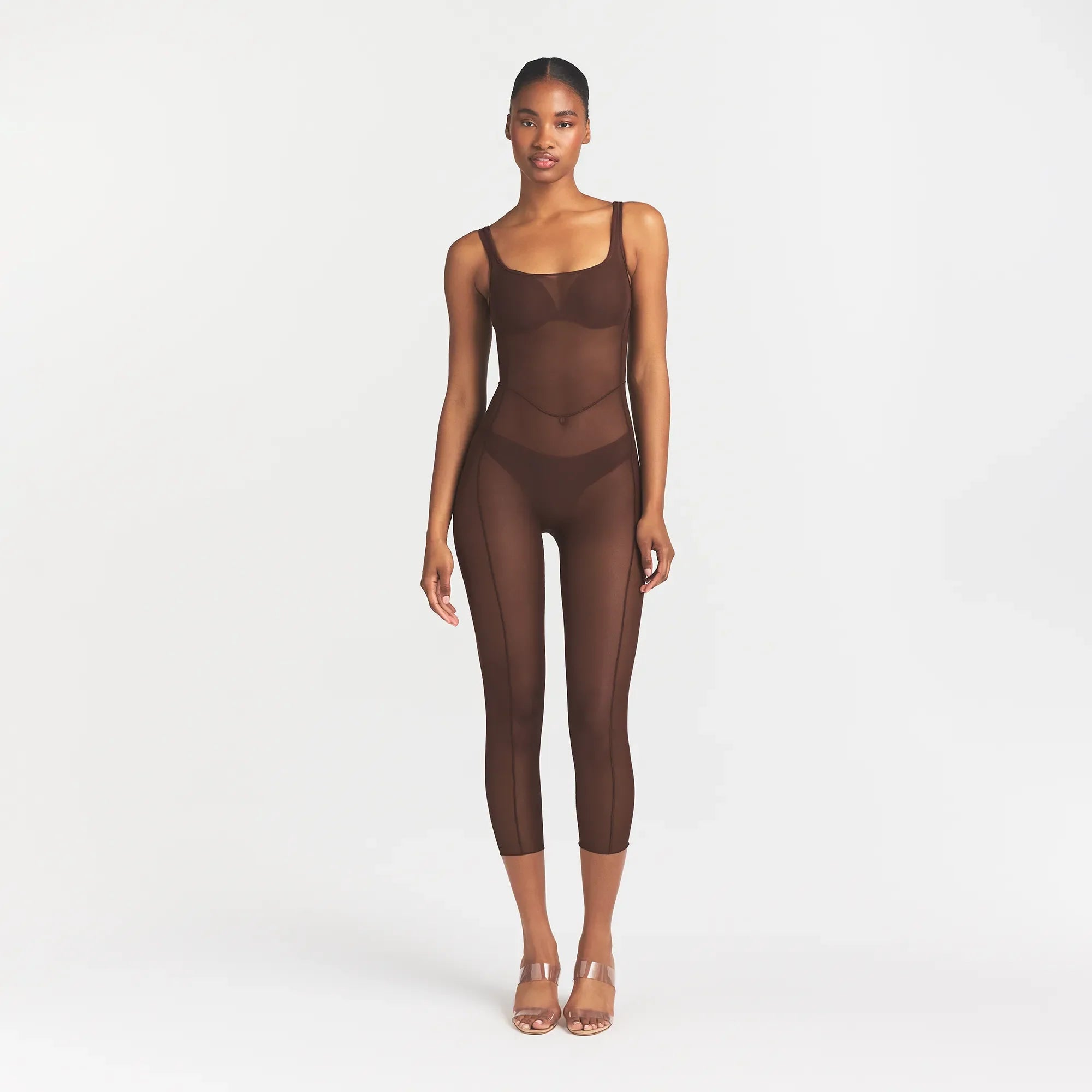 POWER MESH SHAPEWEAR CATSUIT | COCOA