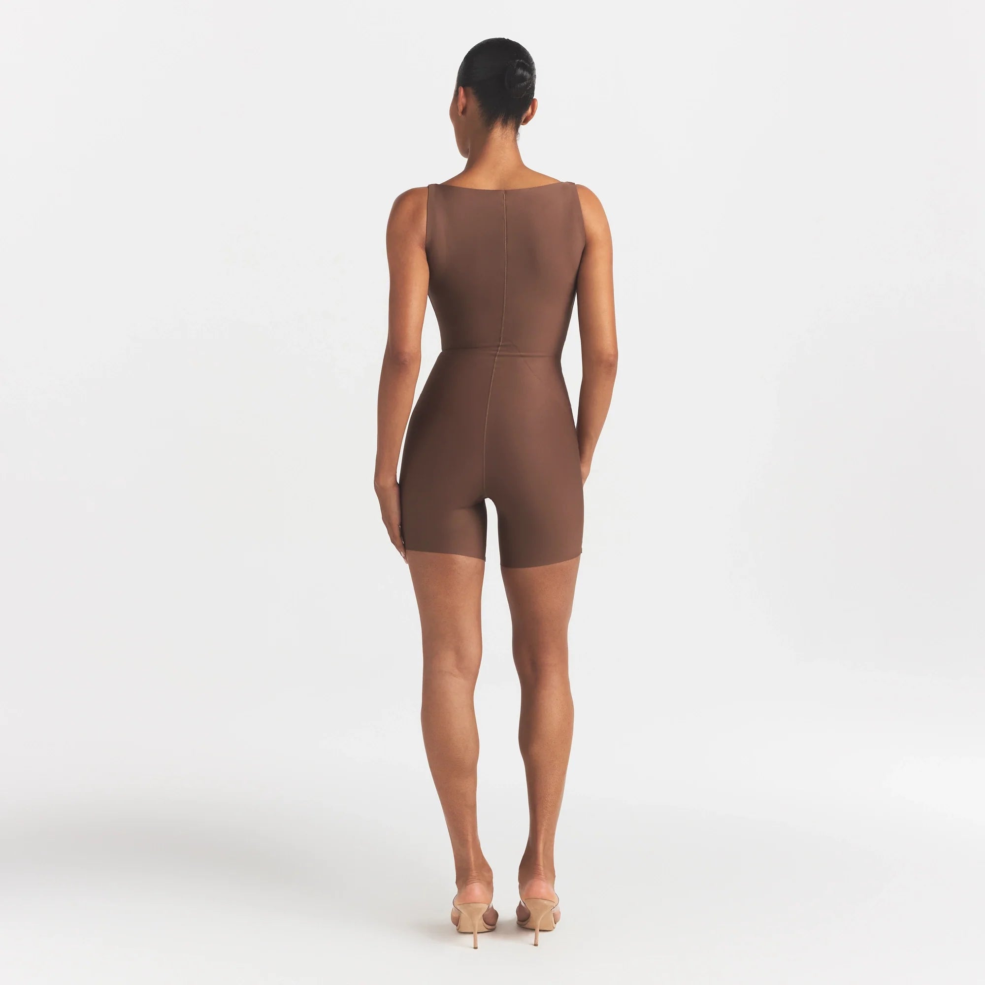 SKIMS BODY CORE SCULPT BACK SMOOTHING OPEN BUST MID THIGH BODYSUIT | JASPER
