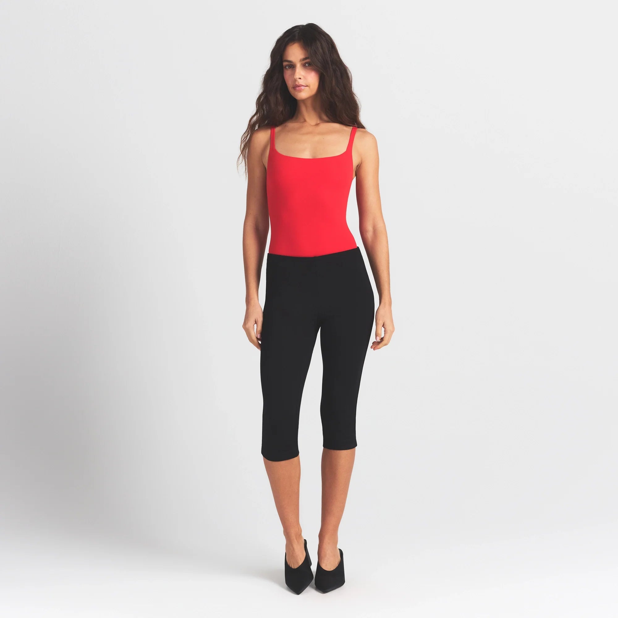 FITS EVERYBODY SQUARE NECK BODYSUIT | CHERRY