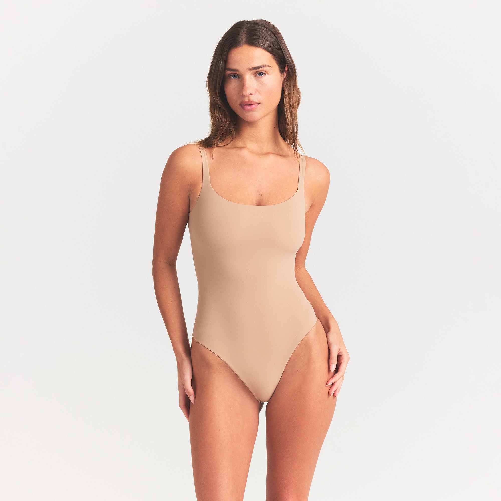 FITS EVERYBODY SQUARE NECK BODYSUIT | CLAY