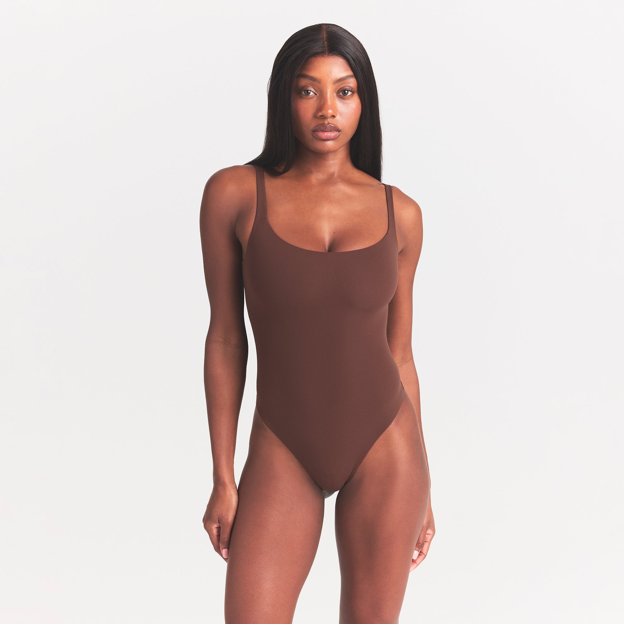 FITS EVERYBODY SQUARE NECK BODYSUIT | COCOA