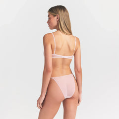 ULTRA FINE MESH STRING BIKINI | BARELY PINK