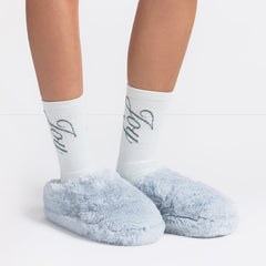FAUX FUR SLIPPER | ZEN BLUE