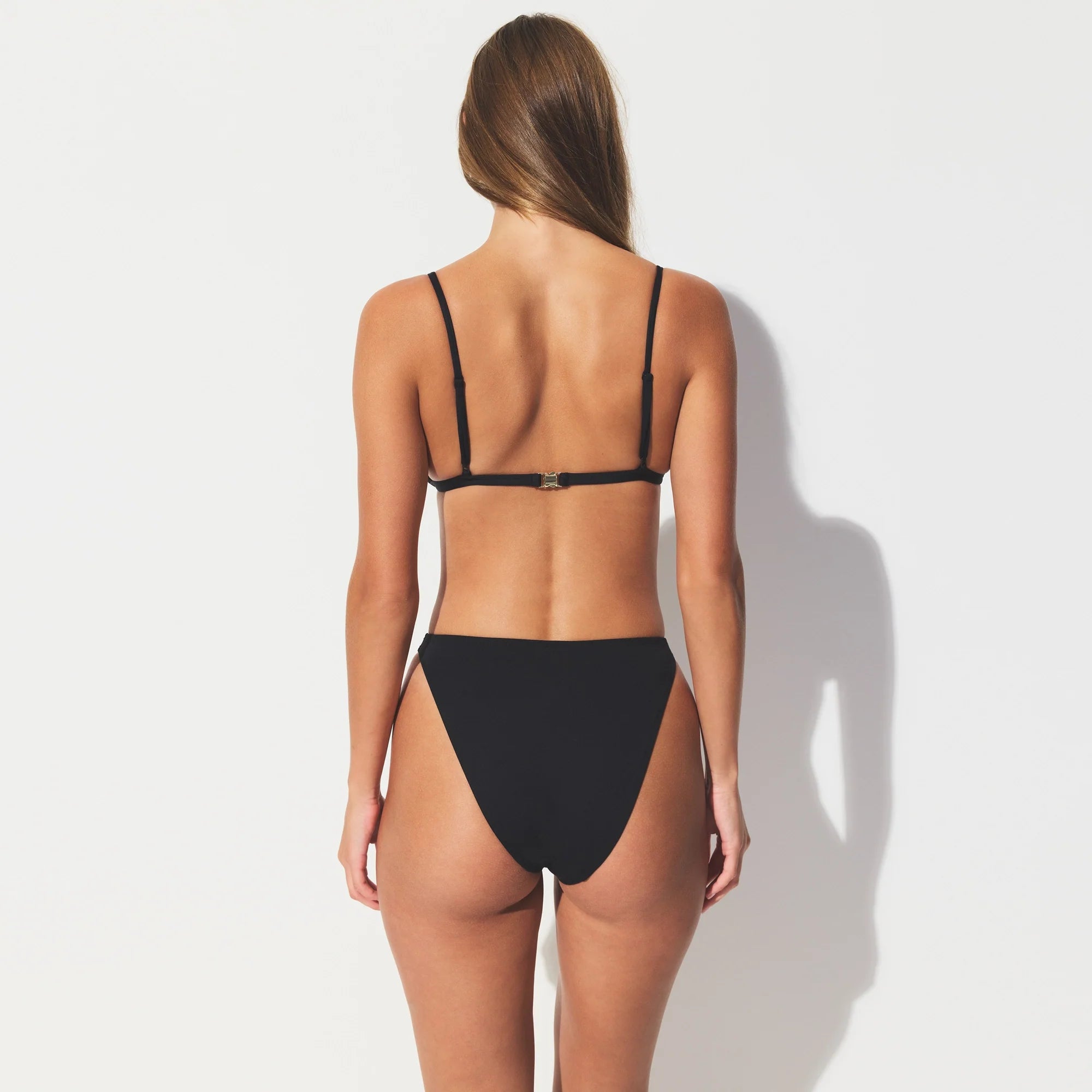 ICONIC SWIM HIGH LEG BIKINI BOTTOM | OBSIDIAN