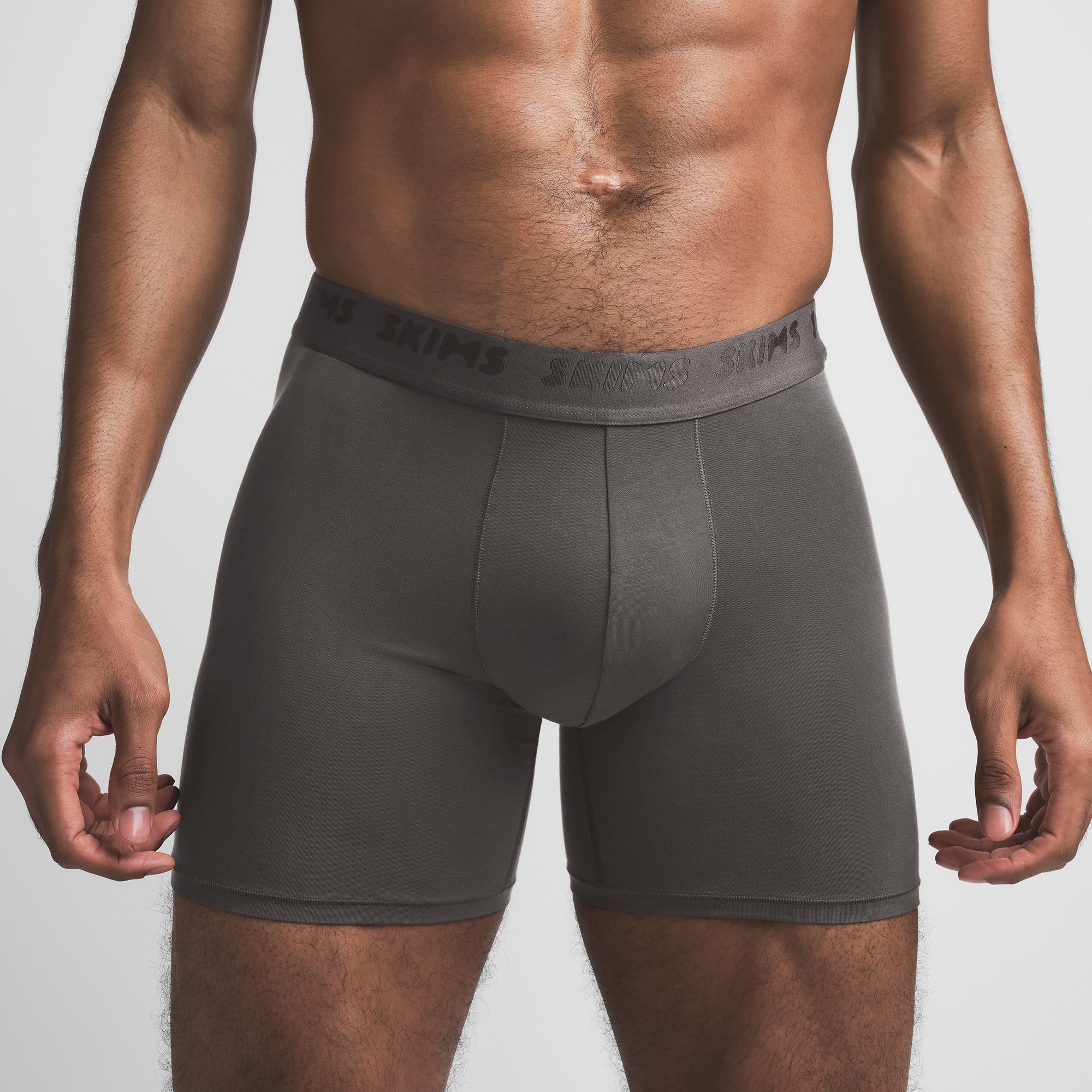 SKIMS STRETCH MENS 5" BOXER BRIEF | GUNMETAL