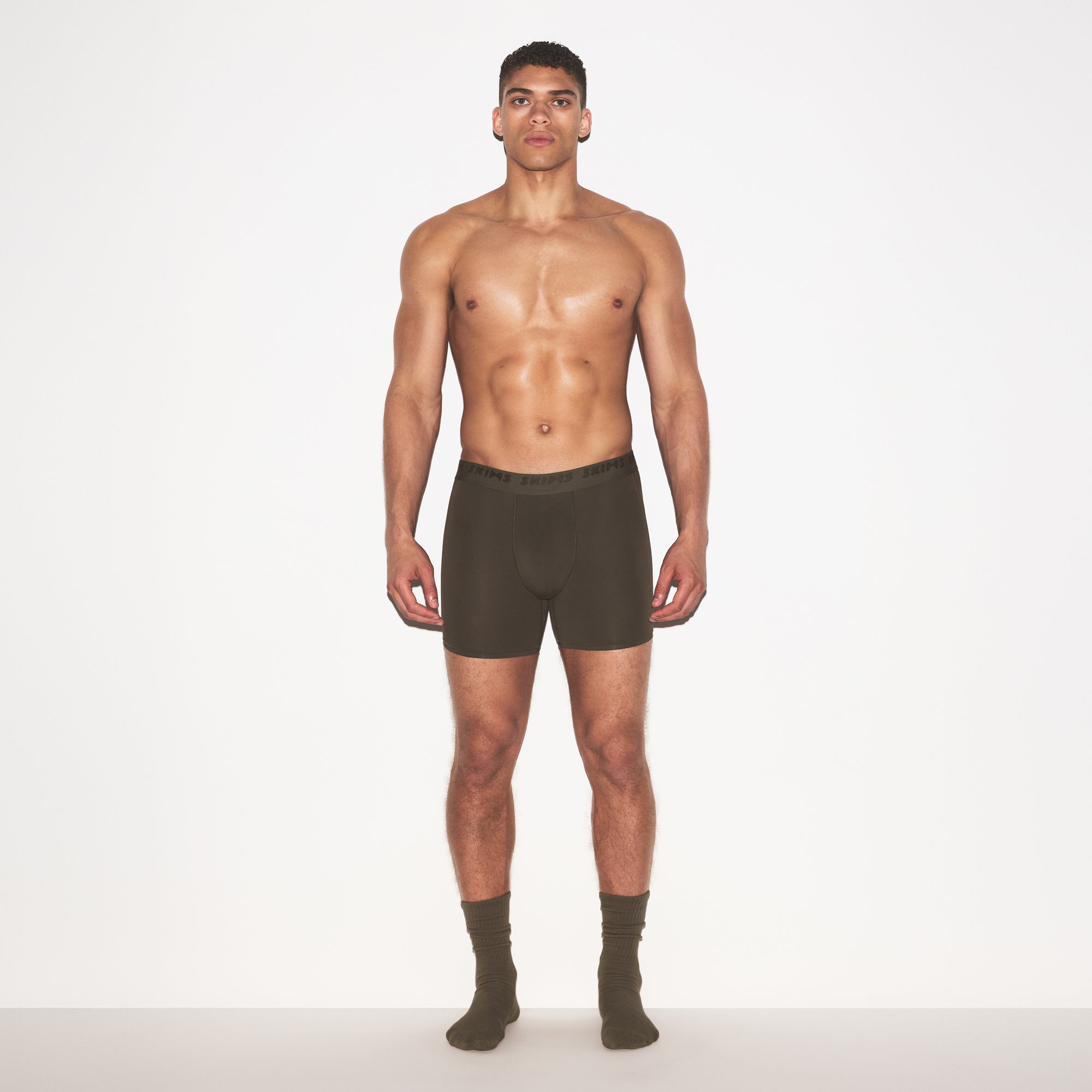 SKIMS STRETCH MENS 5" BOXER BRIEF | LODEN