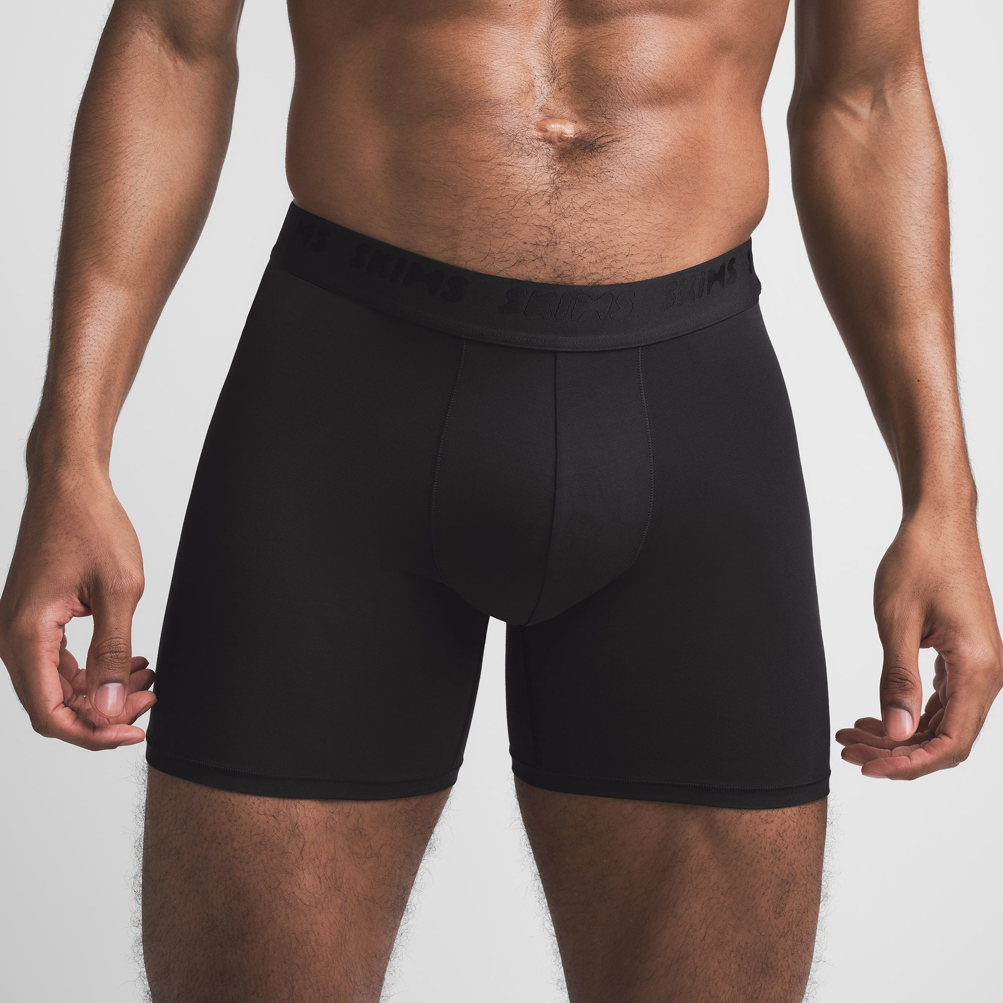 SKIMS STRETCH MENS 5" BOXER BRIEF | OBSIDIAN