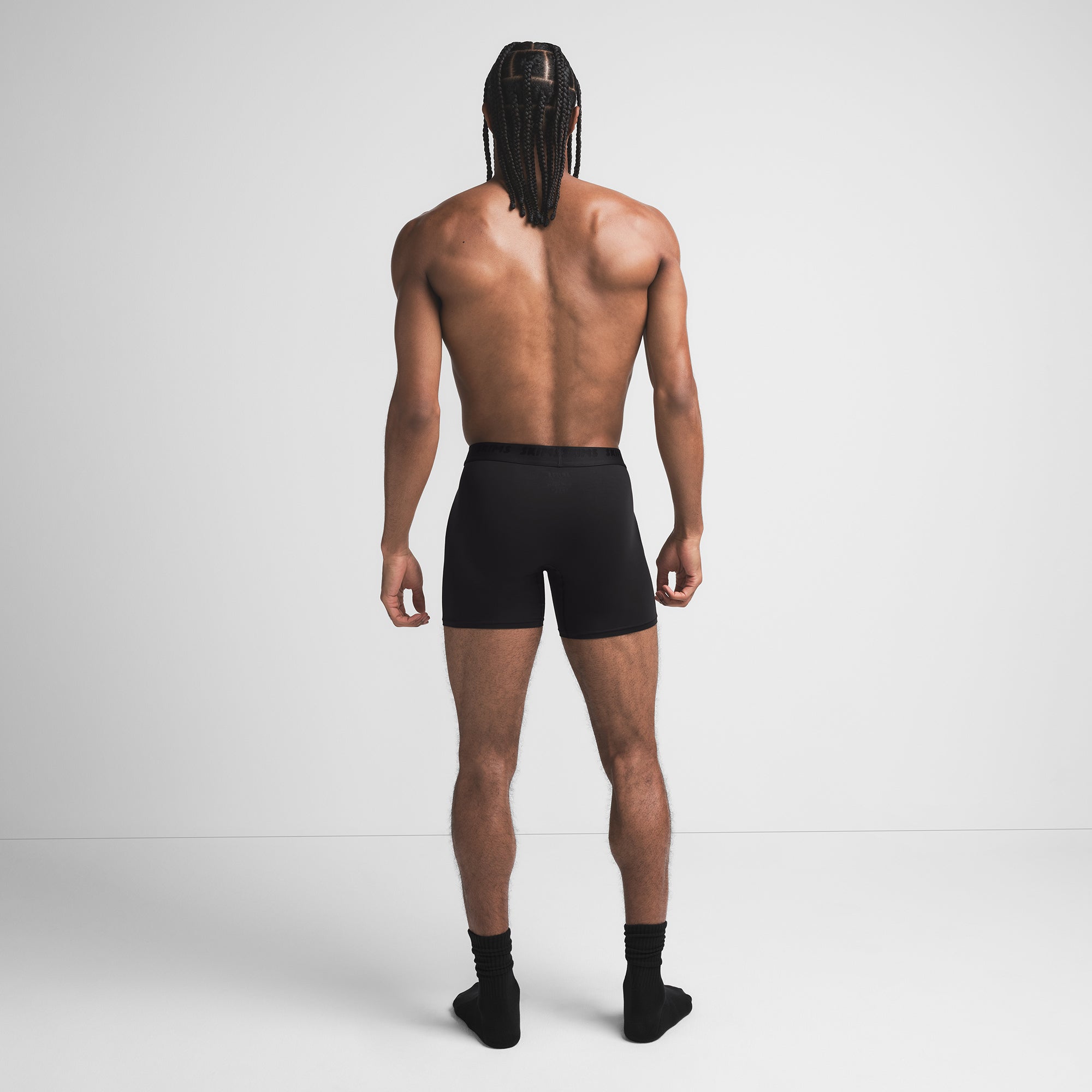 SKIMS STRETCH MENS 5" BOXER BRIEF | OBSIDIAN