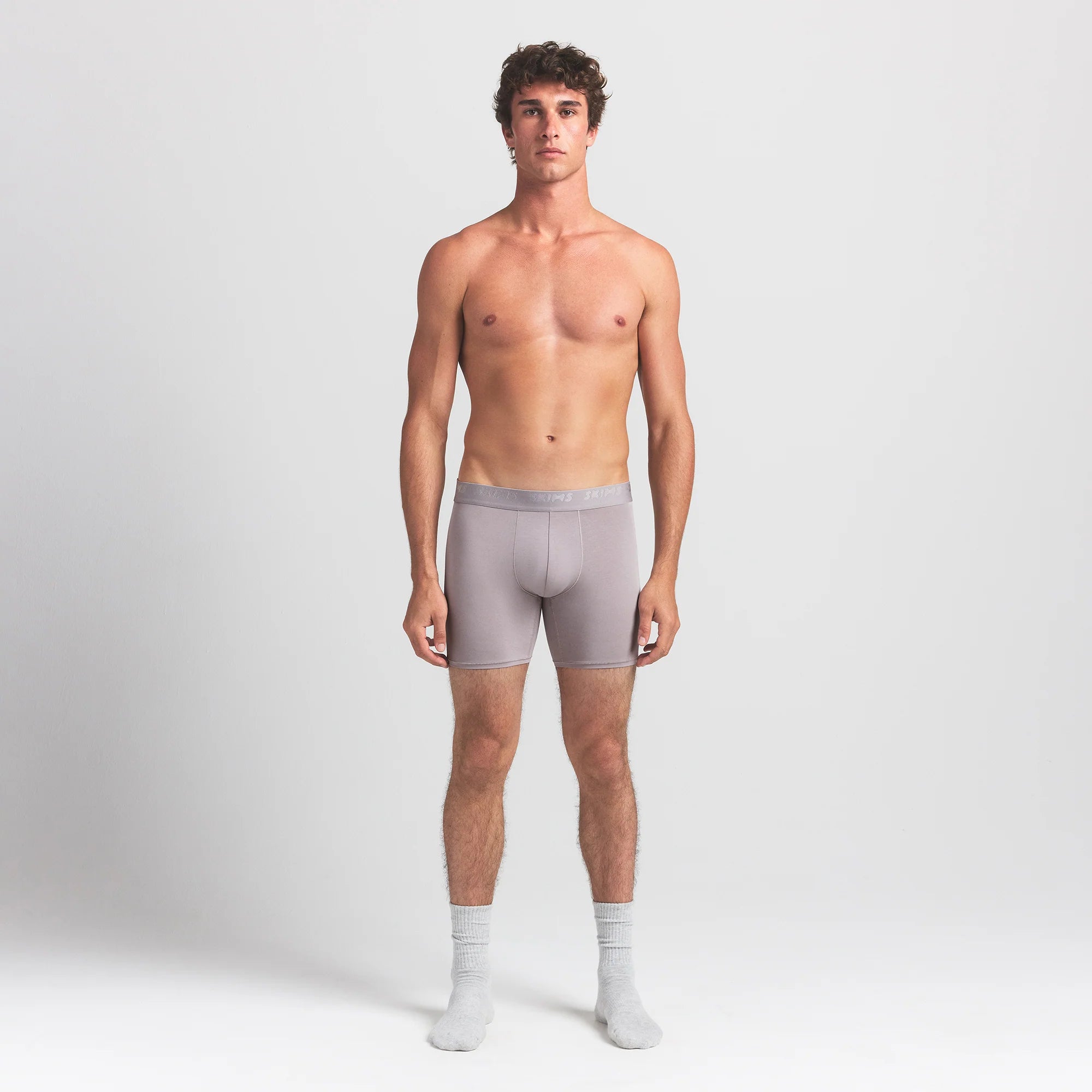 SKIMS STRETCH MENS 5" BOXER BRIEF | OYSTER