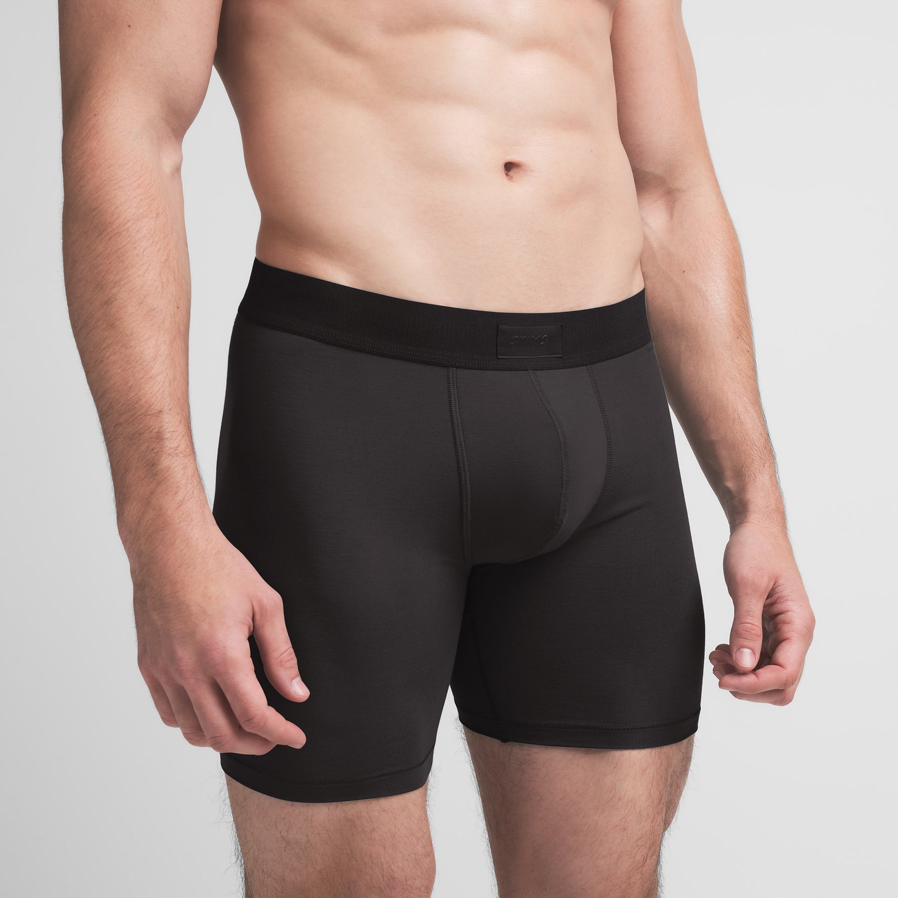SKIMS COTTON MENS 5" BOXER BRIEF | ONYX