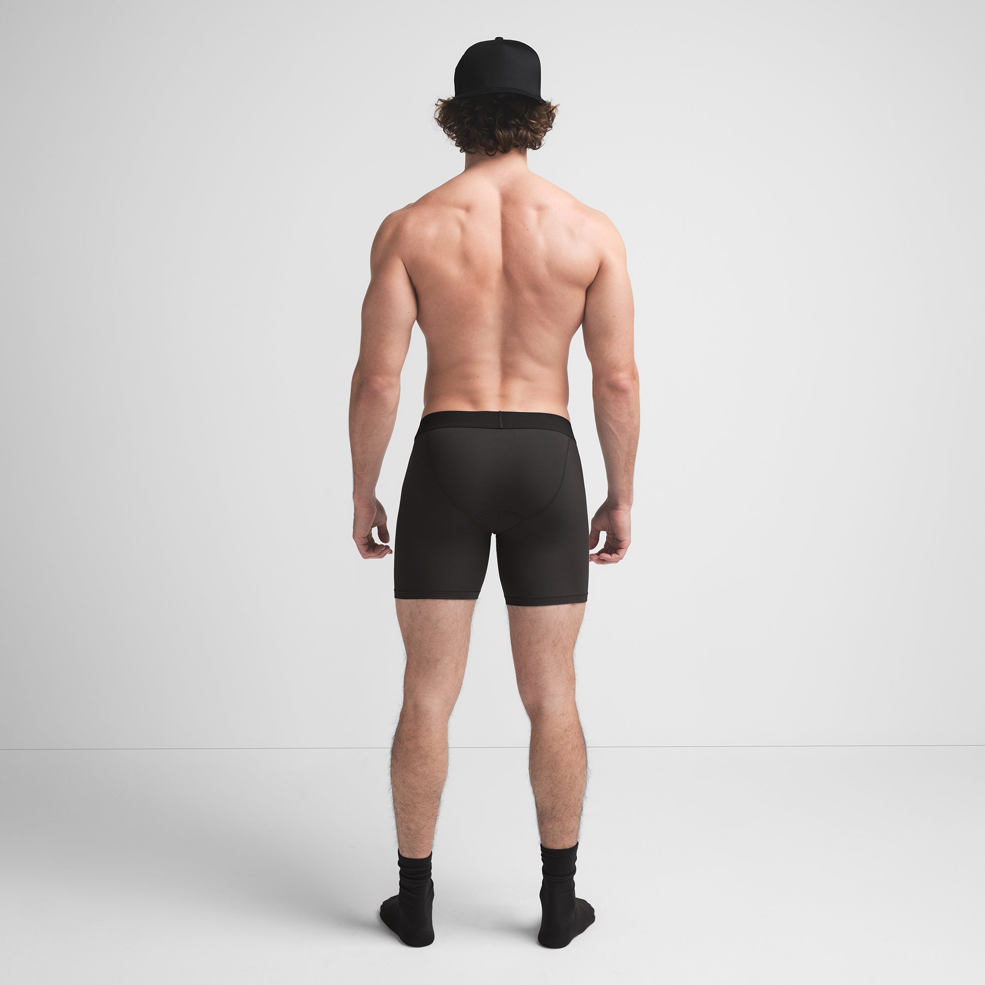 SKIMS COTTON MENS 5" BOXER BRIEF | ONYX