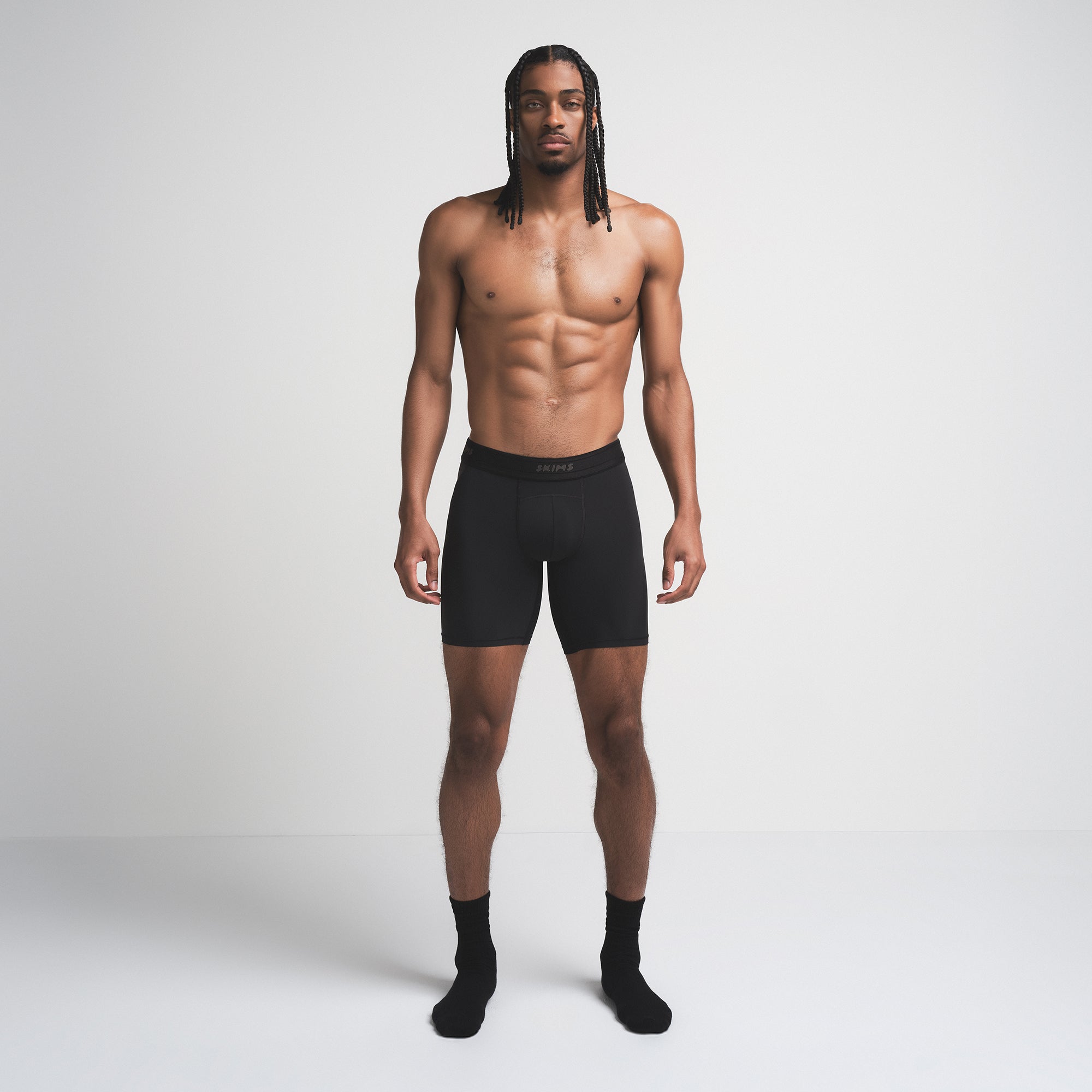 SKIMS FLEX MENS 7" BOXER BRIEF | OBSIDIAN