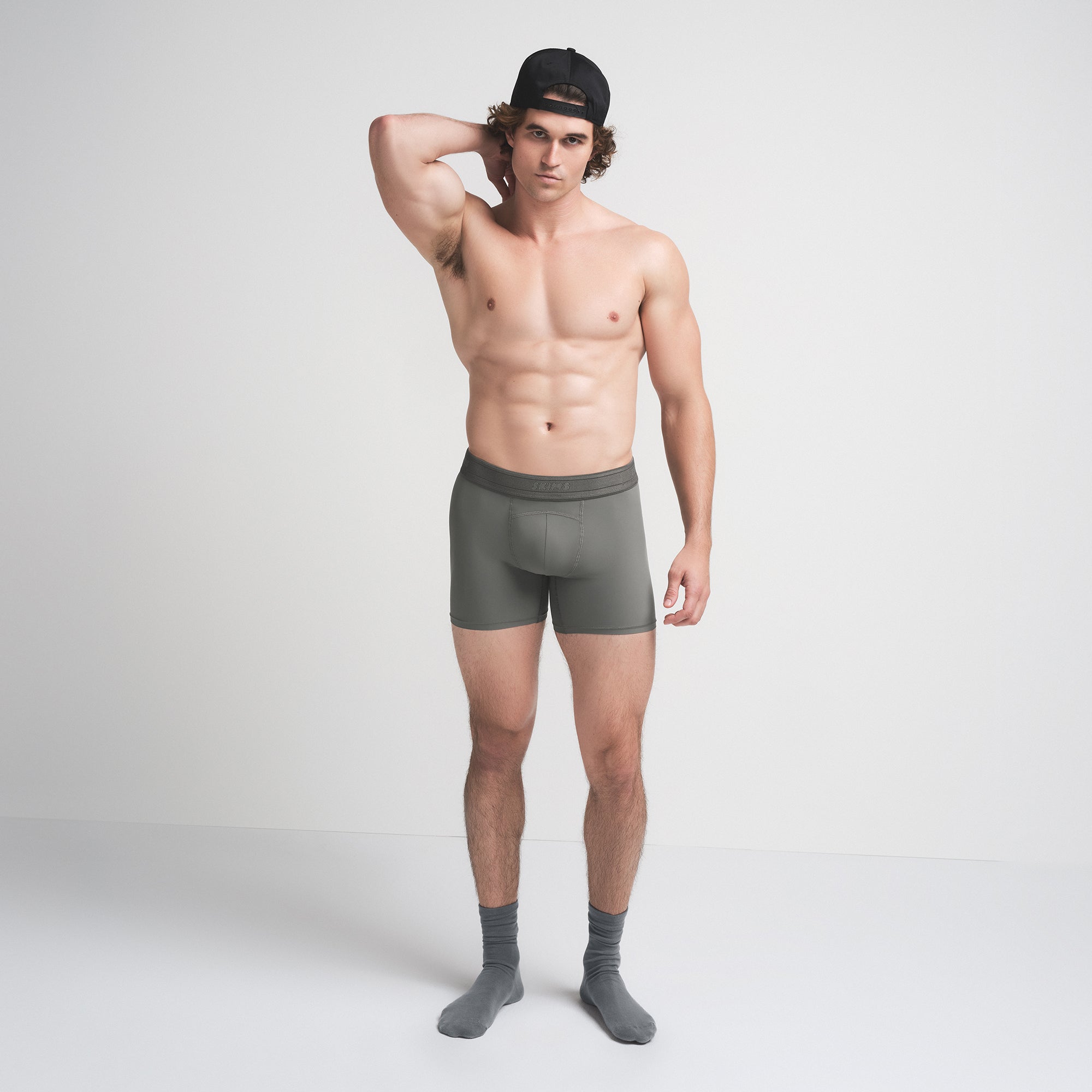 SKIMS FLEX MENS 5" BOXER BRIEF | GUNMETAL