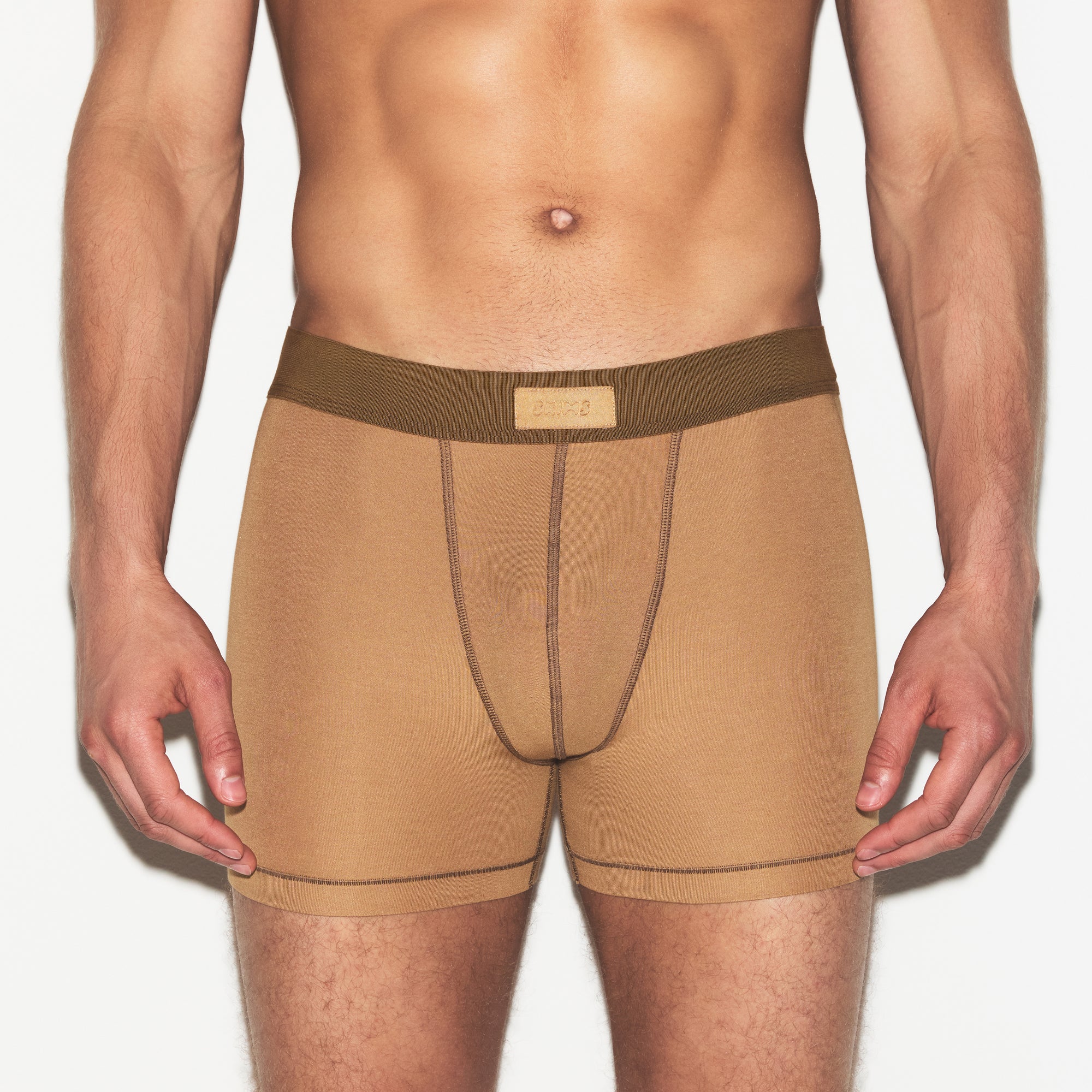 SKIMS COTTON MENS 3" BOXER BRIEF 3-PACK | RUSSET MULTI