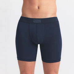 SKIMS COTTON MENS 5" BOXER BRIEF 3-PACK | BLUE BLACK MULTI