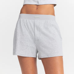COTTON RIB LOOSE BOXER | LIGHT HEATHER GREY