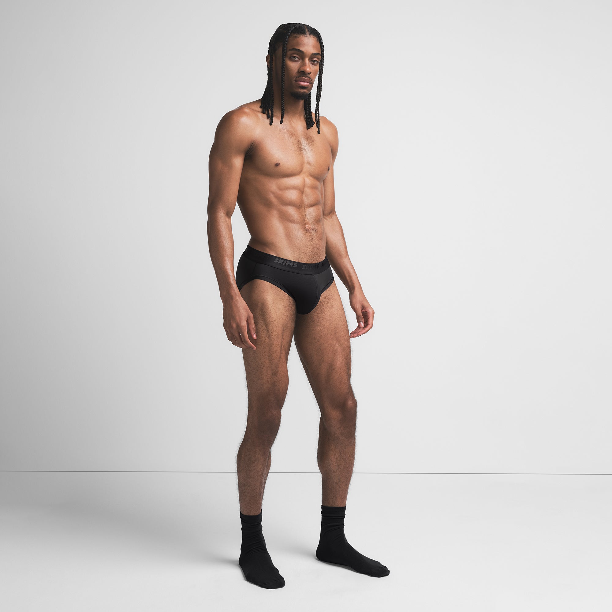 SKIMS STRETCH MENS BRIEF | OBSIDIAN