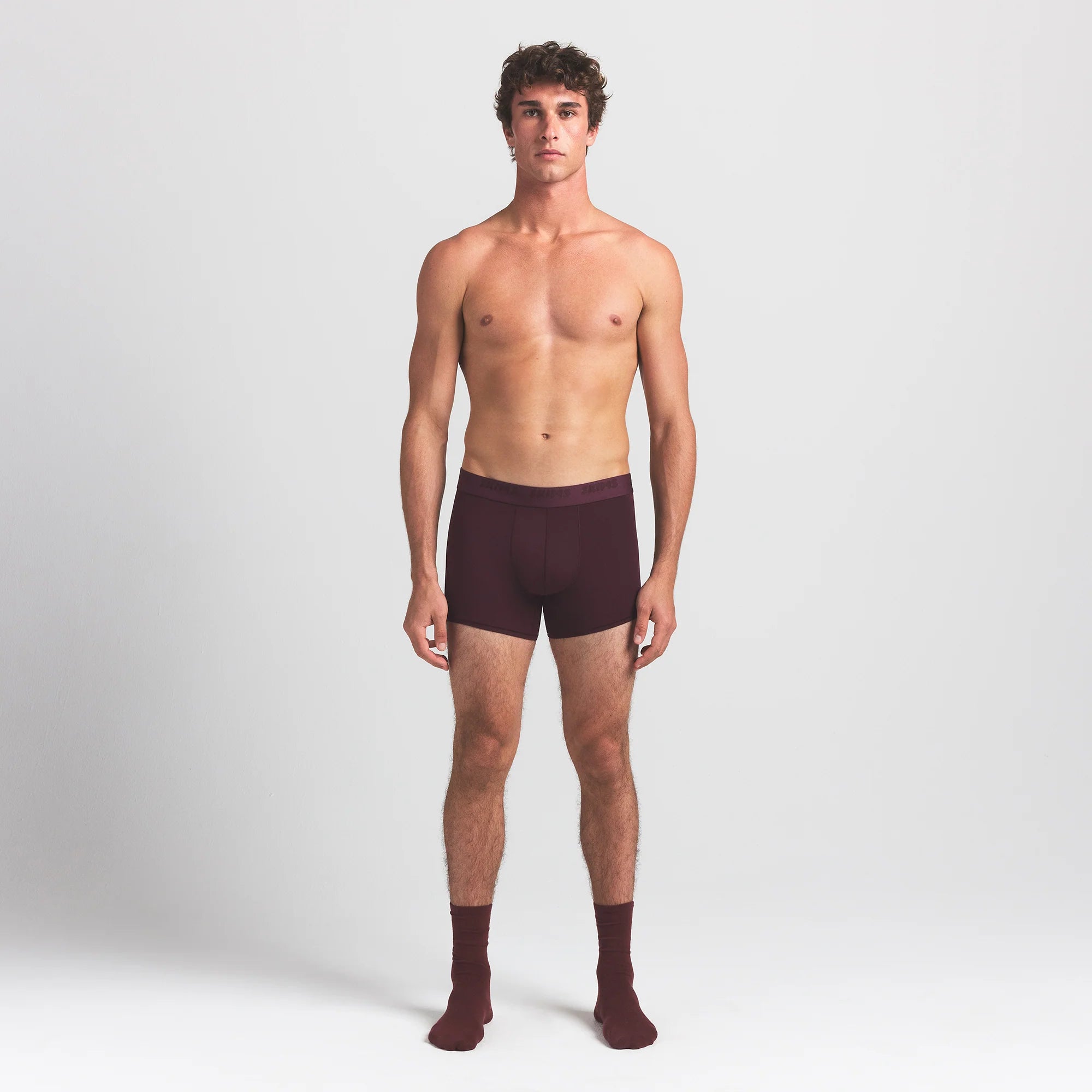 SKIMS STRETCH MENS 3" BOXER BRIEF | CURRANT