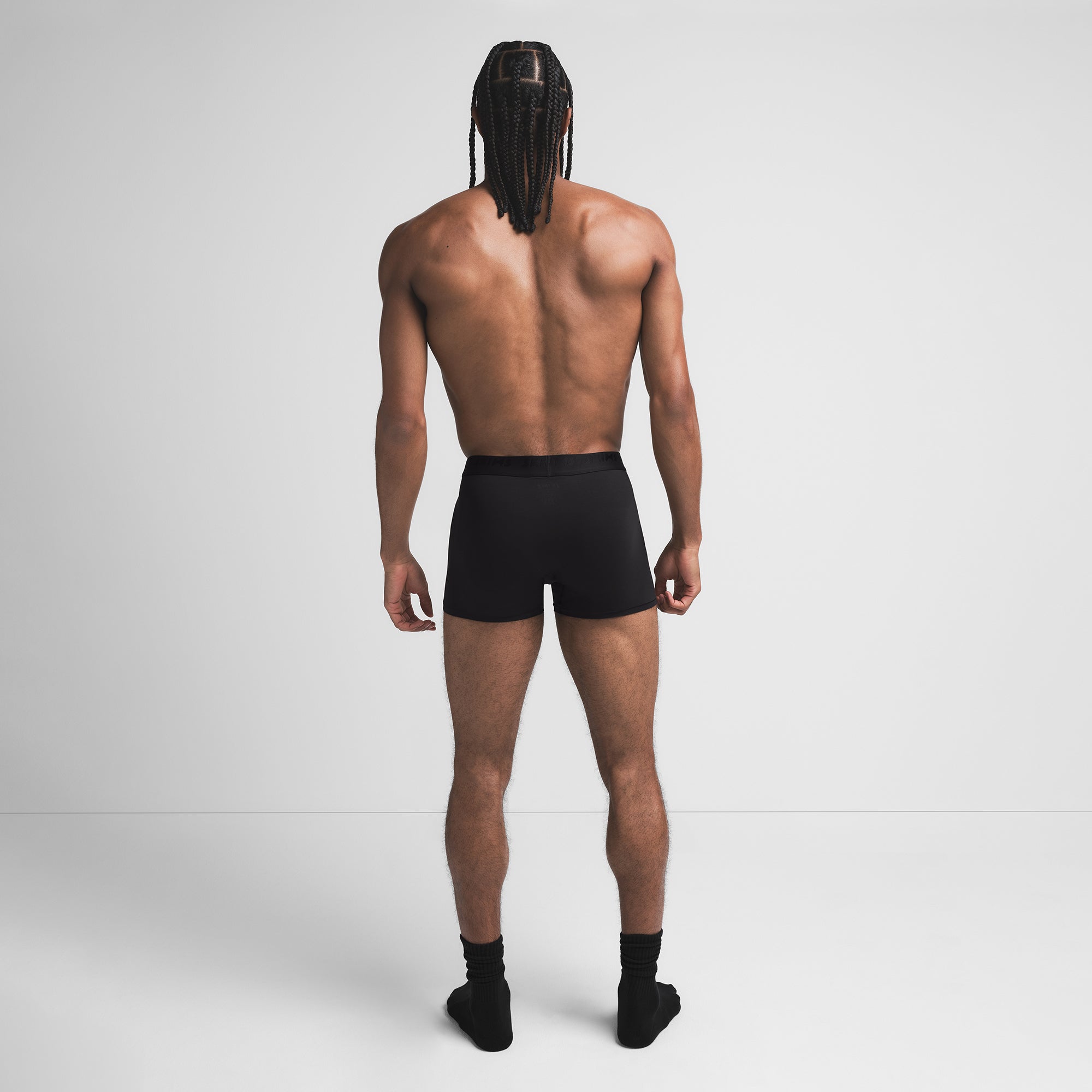 SKIMS STRETCH MENS 3" BOXER BRIEF | OBSIDIAN