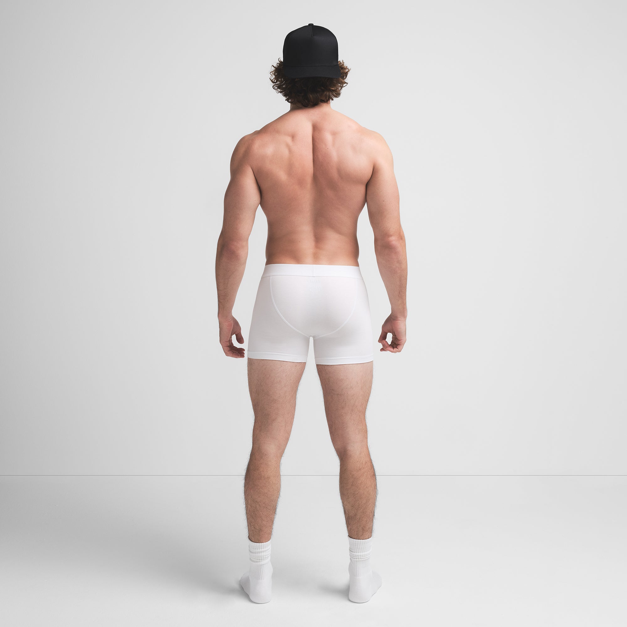 SKIMS COTTON MENS 3" BOXER BRIEF | CHALK