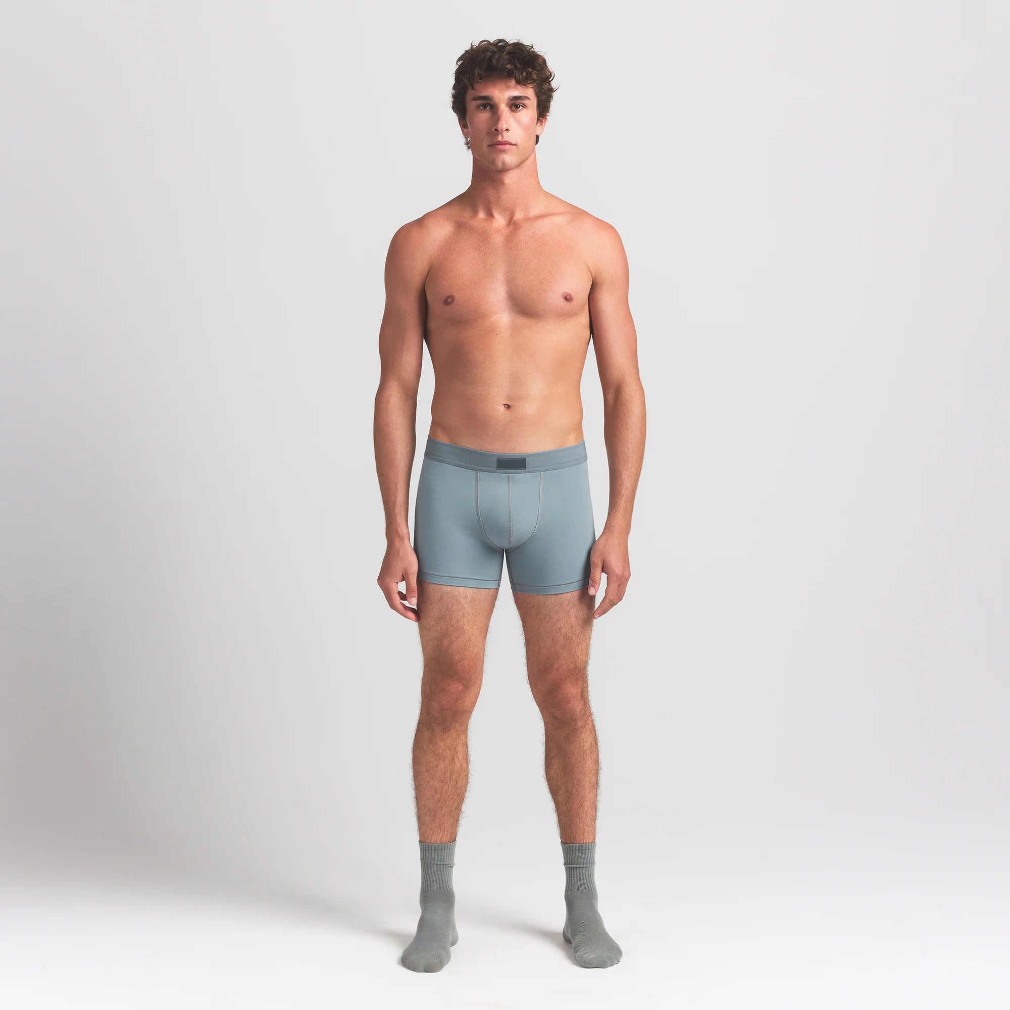 SKIMS COTTON MENS 3" BOXER BRIEF | SKY