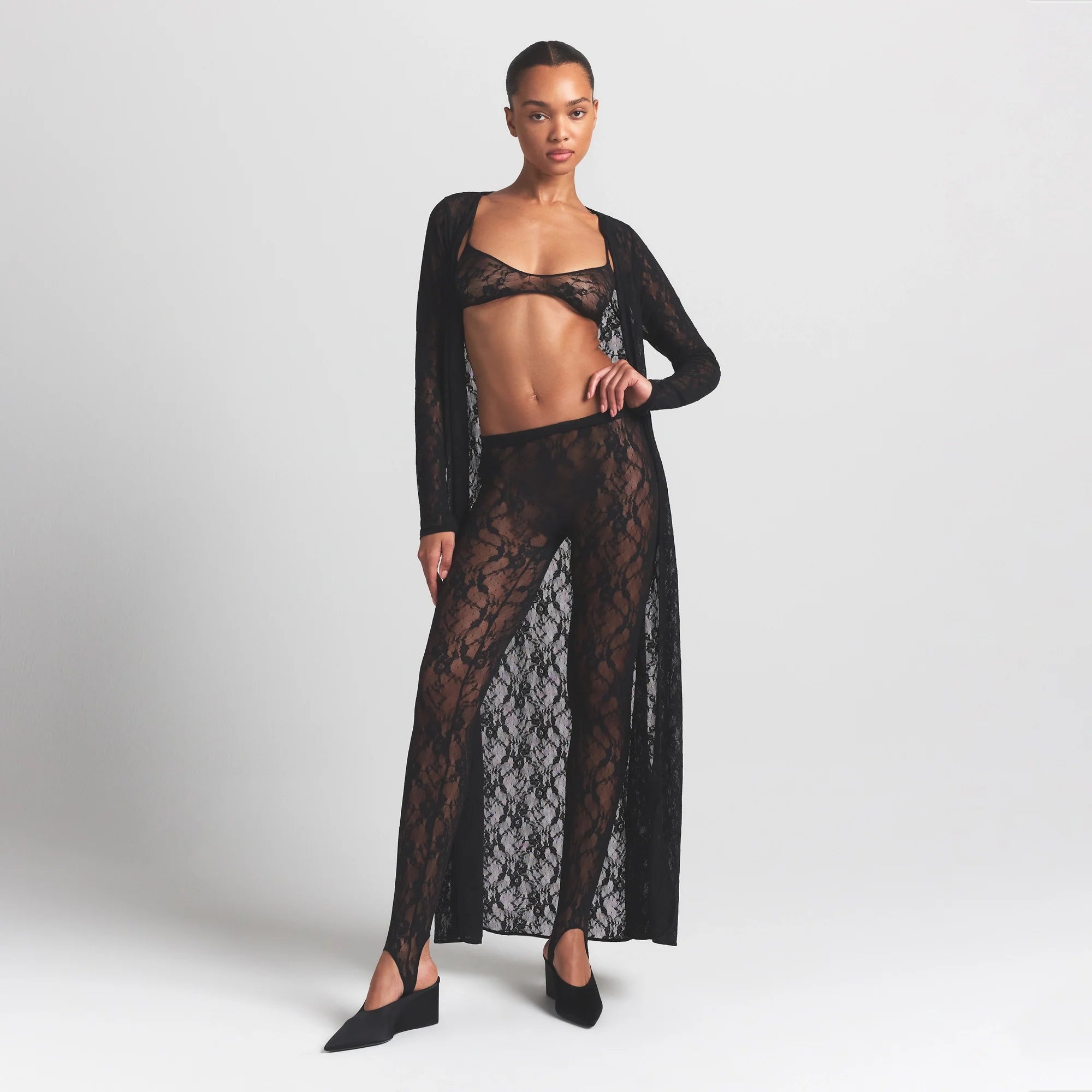 STRETCH LACE STIRRUP LEGGING | SOOT