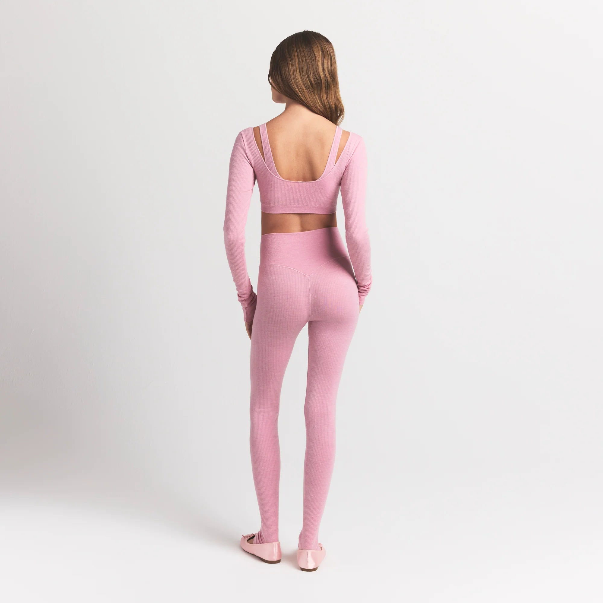 WOOL RIB HIGH-WAISTED LEGGING | HALITE