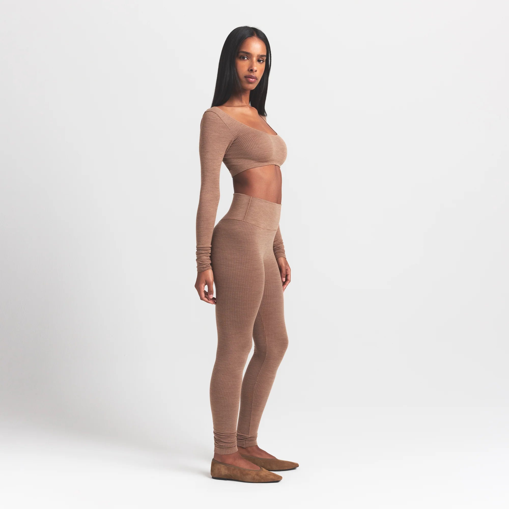 WOOL RIB HIGH-WAISTED LEGGING | SIENNA