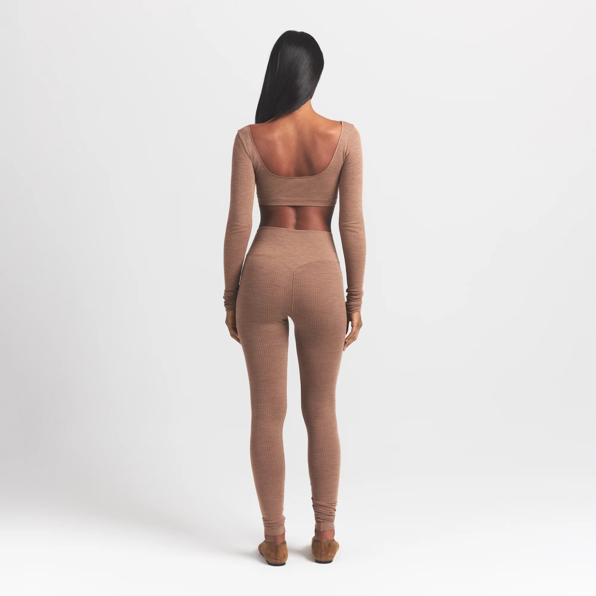 WOOL RIB HIGH-WAISTED LEGGING | SIENNA