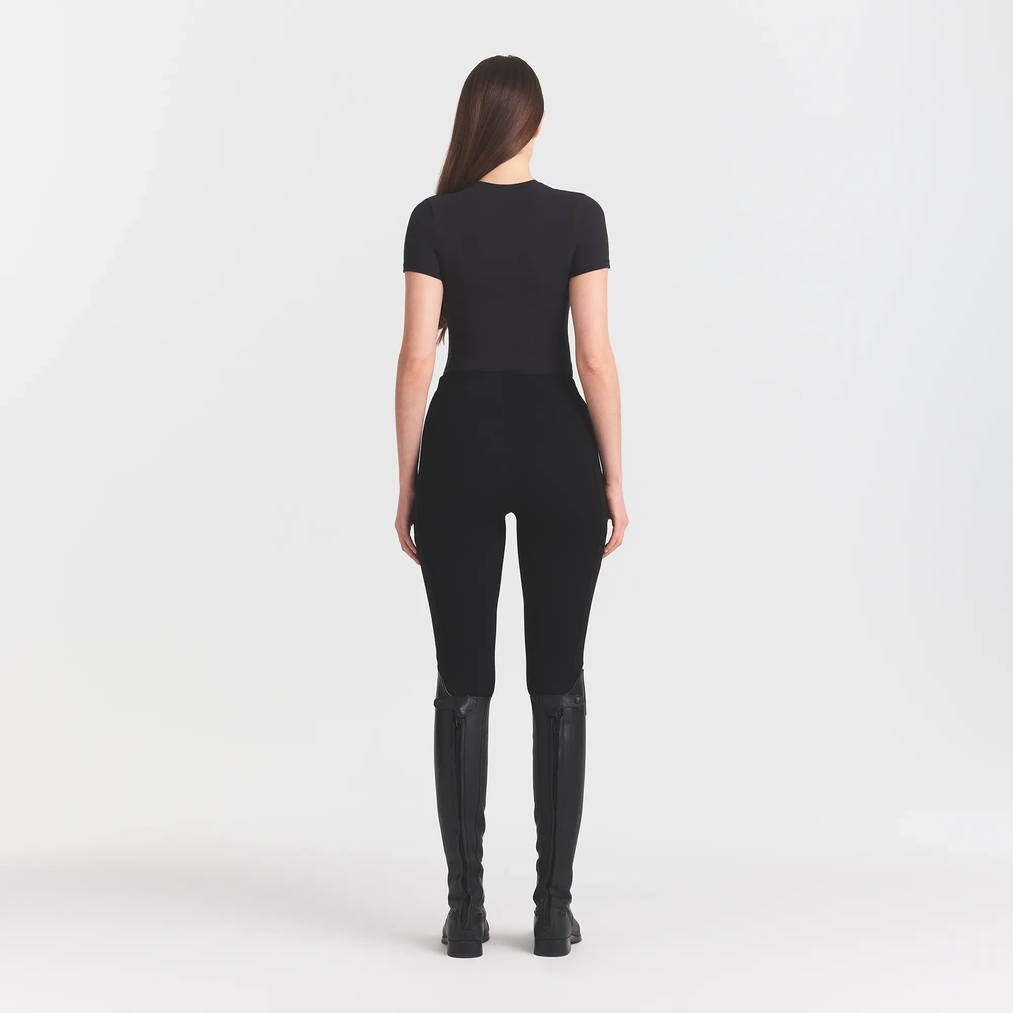 THE ESSENTIAL COLLECTION ZIP FRONT LEGGING | OBSIDIAN