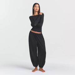 VOILE SLEEP BALLOON PANT | ONYX