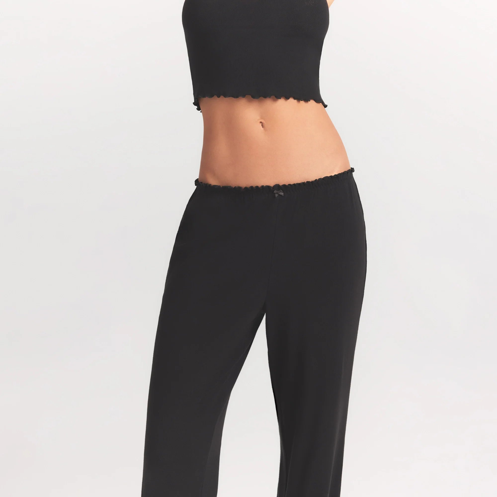 LOGO POINTELLE STRAIGHT LEG PANT | SOOT