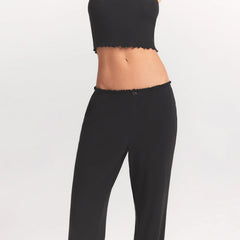 LOGO POINTELLE STRAIGHT LEG PANT | SOOT