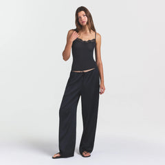 WOVEN SHINE LACE PANT | ONYX