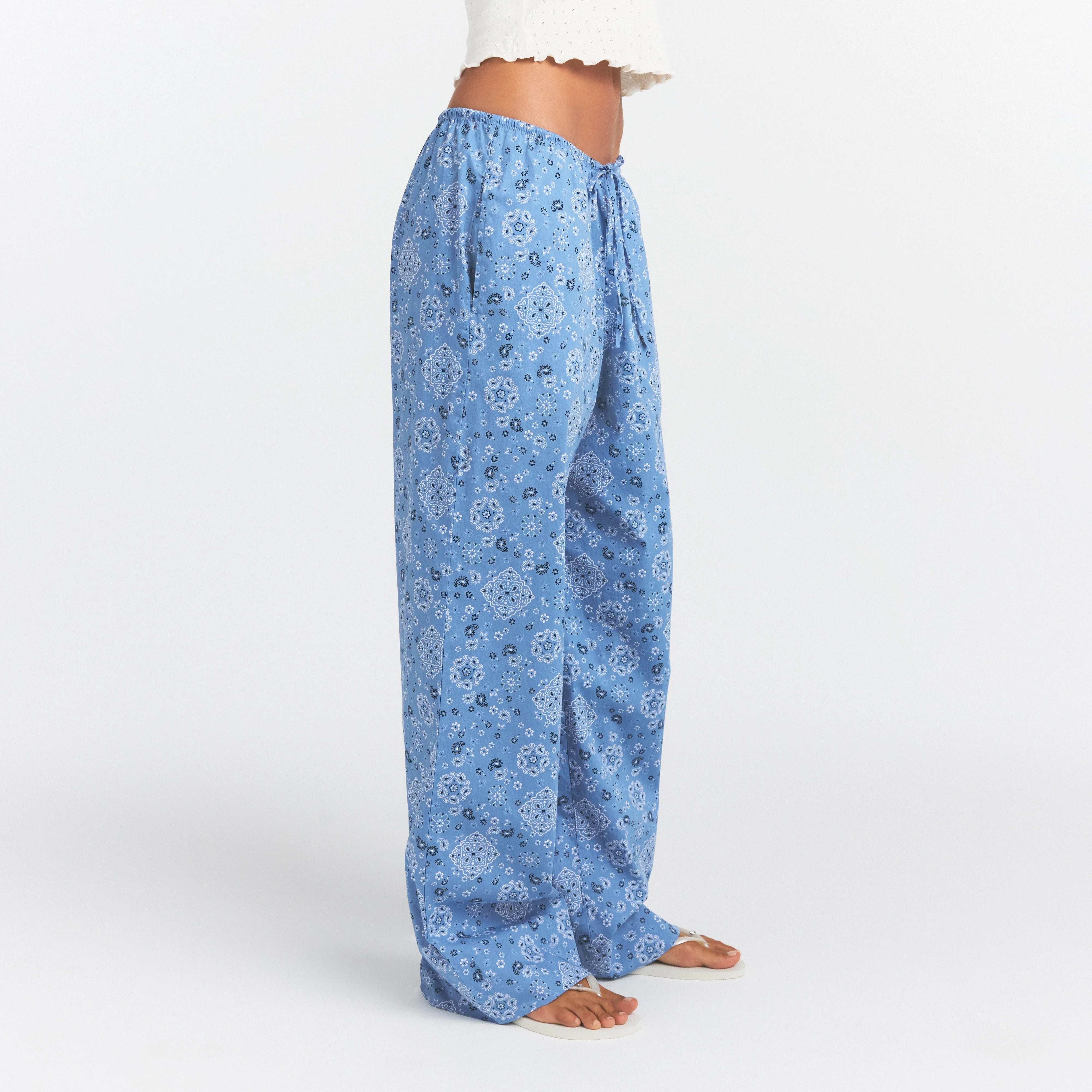 COTTON POPLIN SLEEP STRAIGHT LEG PANT | ARCTIC BANDANA