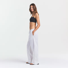 COTTON POPLIN SLEEP STRAIGHT LEG PANT | ONYX DOT PRINT