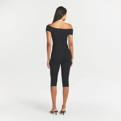 SMOOTH LAYERS HIGH-WAISTED CAPRI | OBSIDIAN